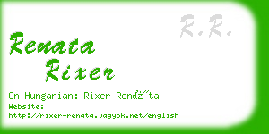 renata rixer business card